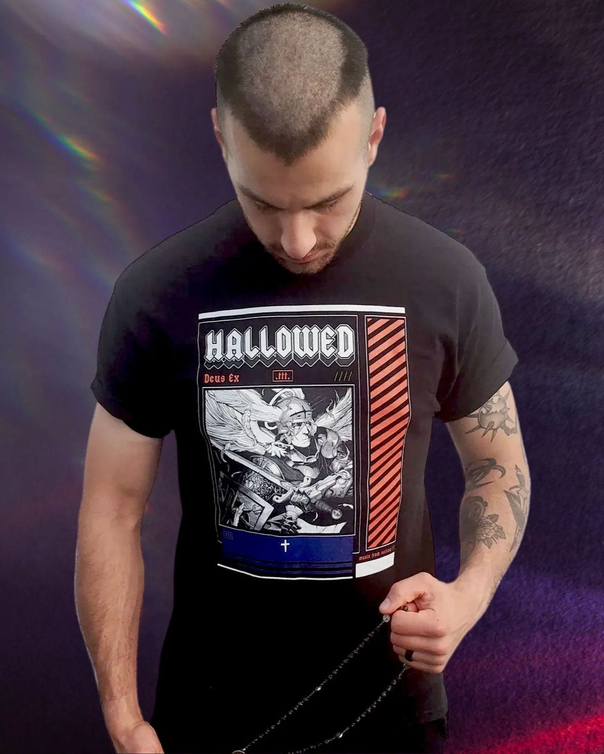 HALLOWED ST.MICHAEL DEFEND US IN BATTLE SHIRT