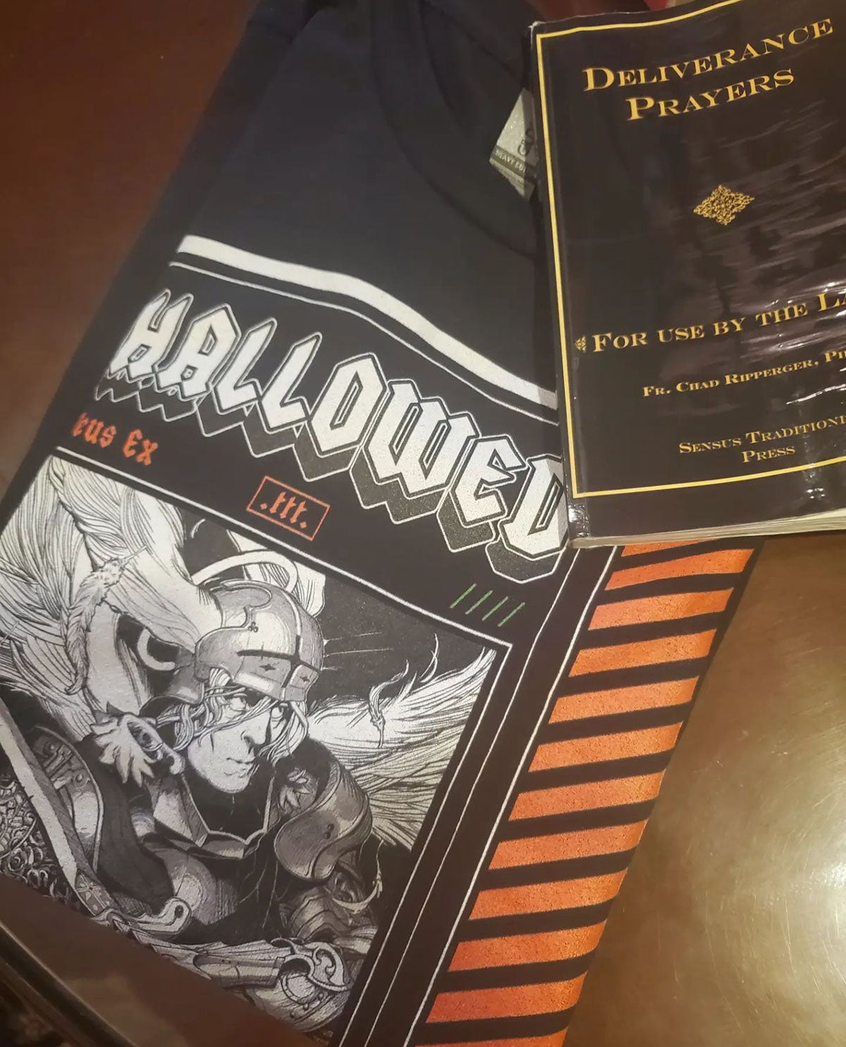 HALLOWED ST.MICHAEL DEFEND US IN BATTLE SHIRT